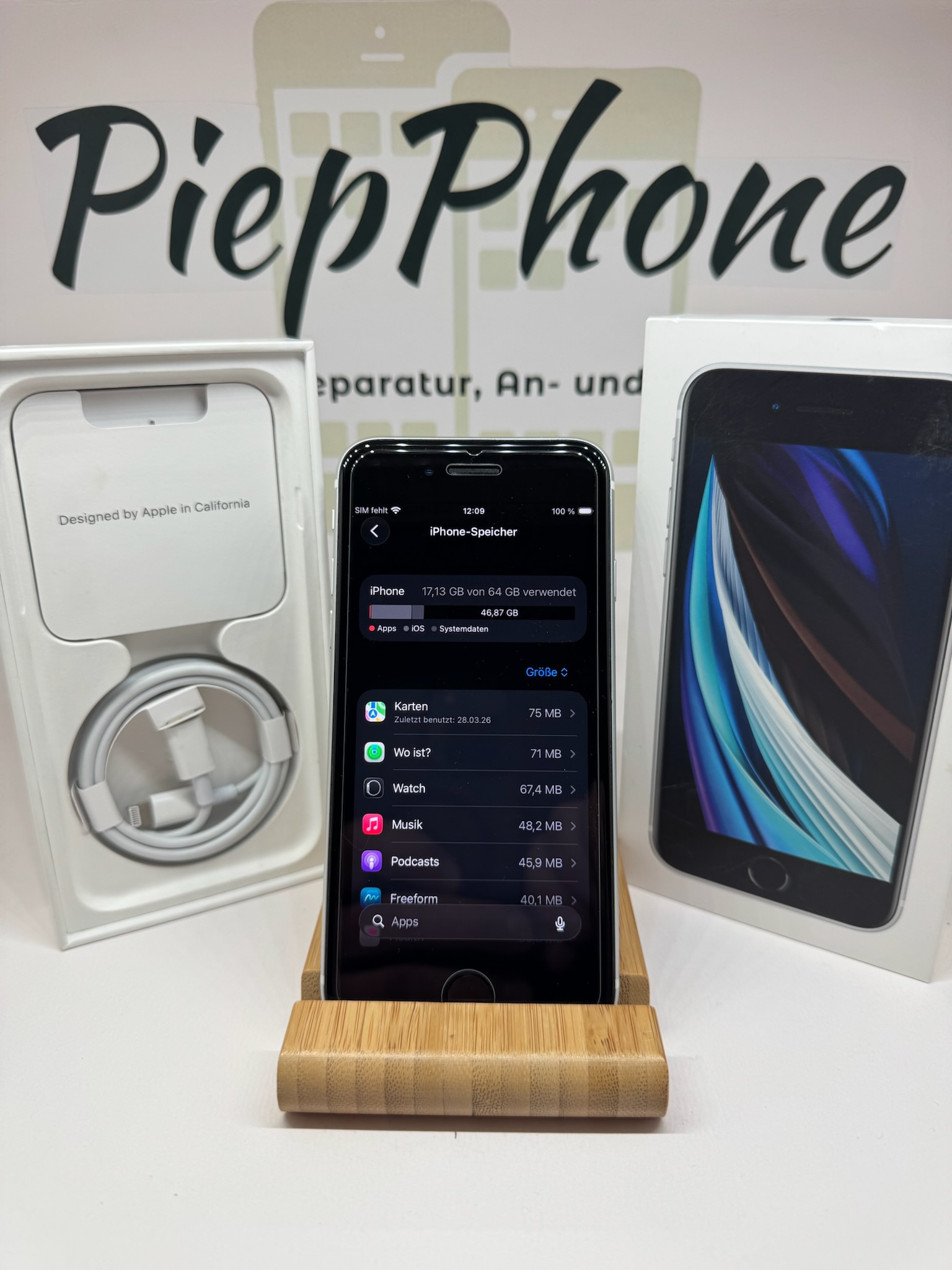 Apple iPhone SE 2020 mit 64 GB in weiß AKKU NEU – Bild 2