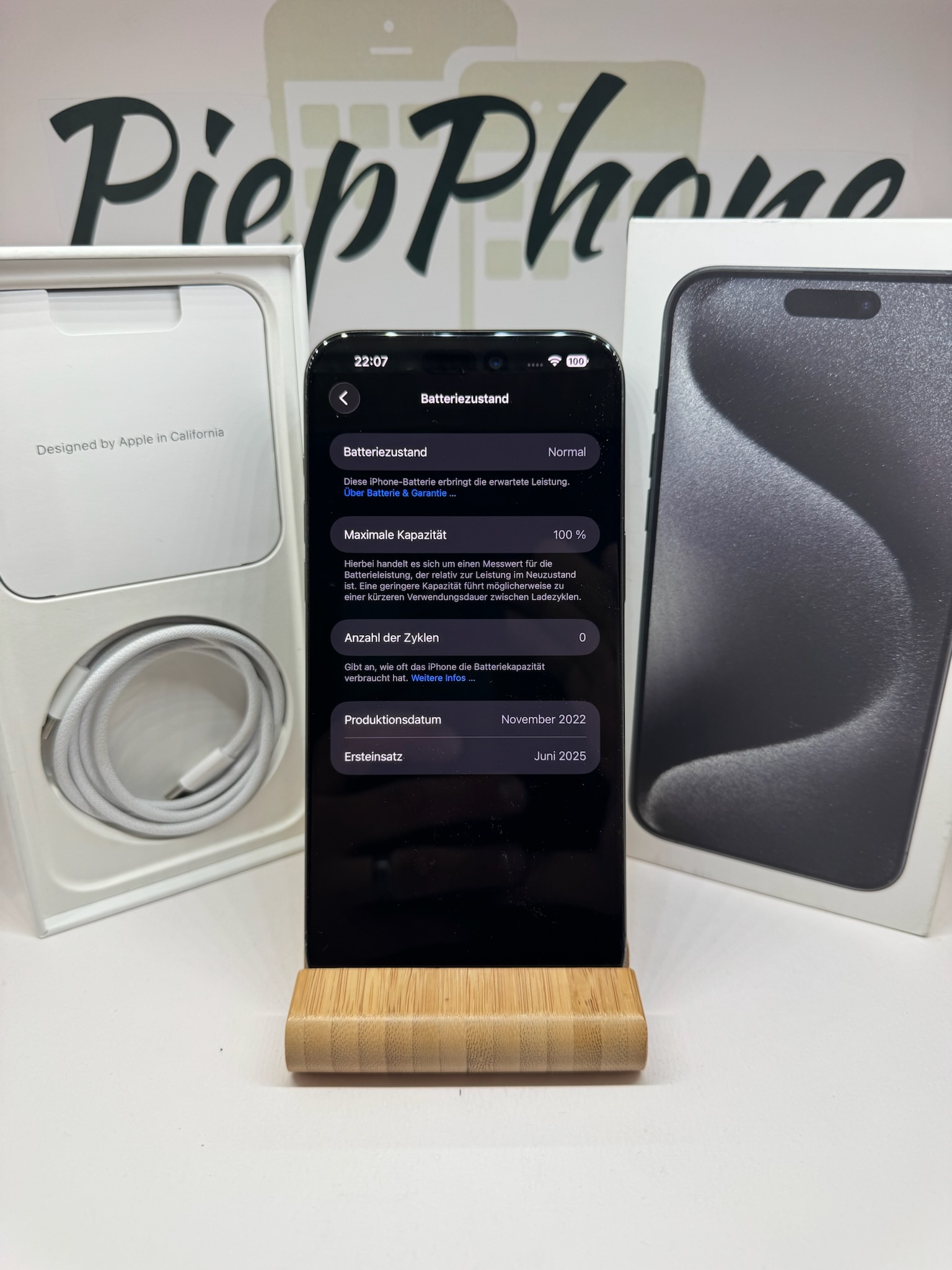 Apple IPhone 15 Pro Max mit 512GB titan black 1A ZUSTAND Akku 100% – Bild 3