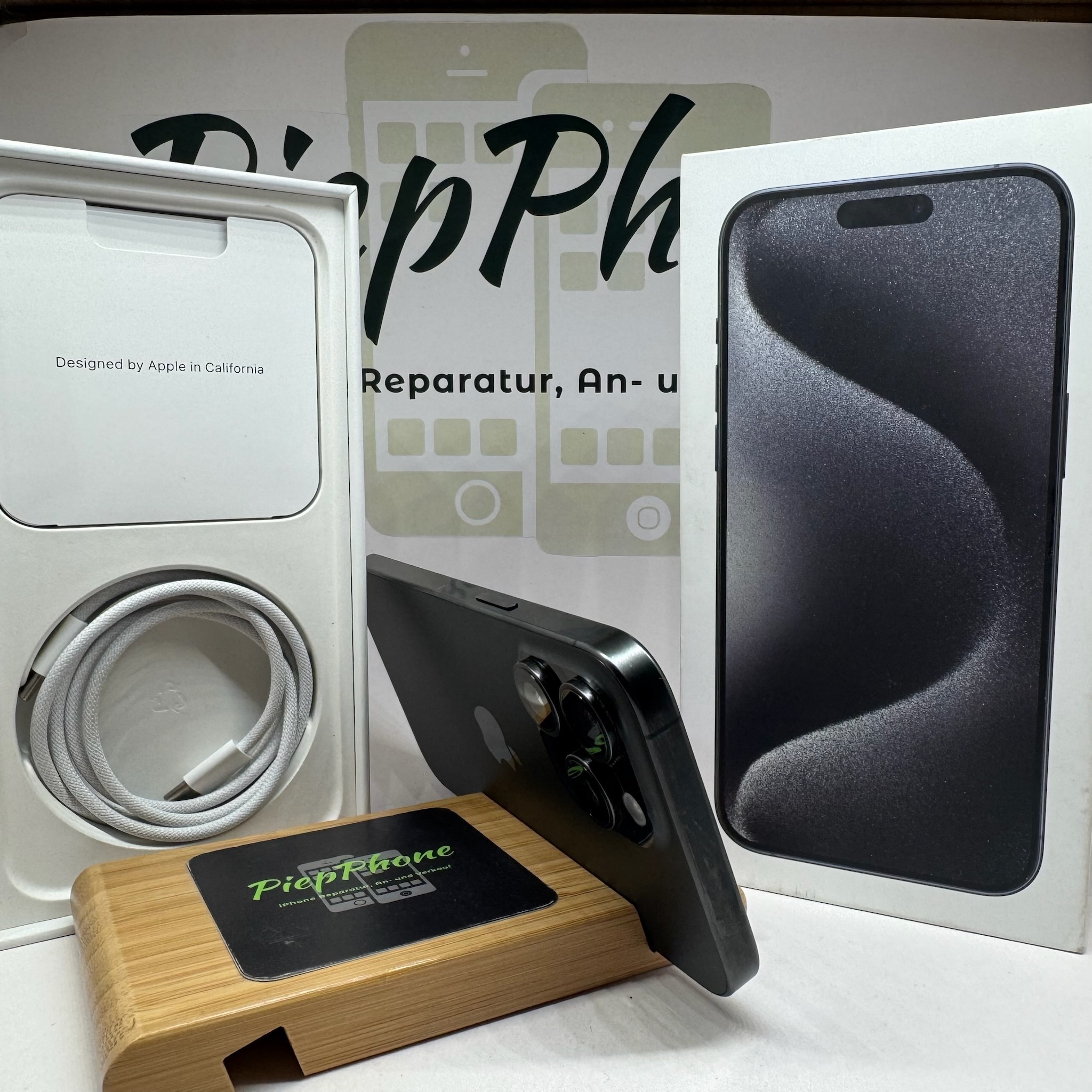 Apple IPhone 15 Pro Max mit 512GB titan black 1A ZUSTAND Akku 100% – Bild 7