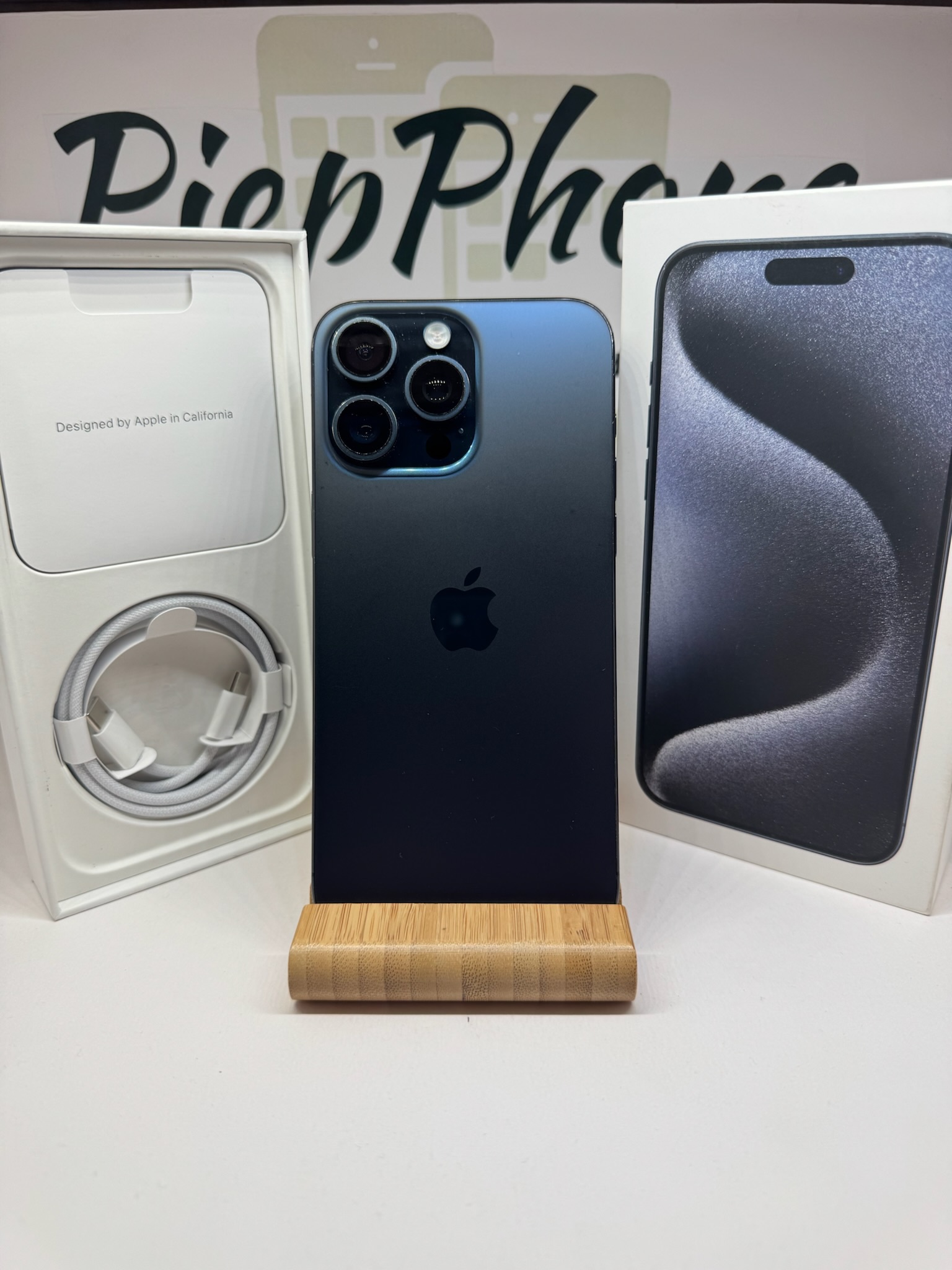 Apple IPhone 15 Pro Max mit 256 GB titan blau Akku NEU 100% – Bild 9