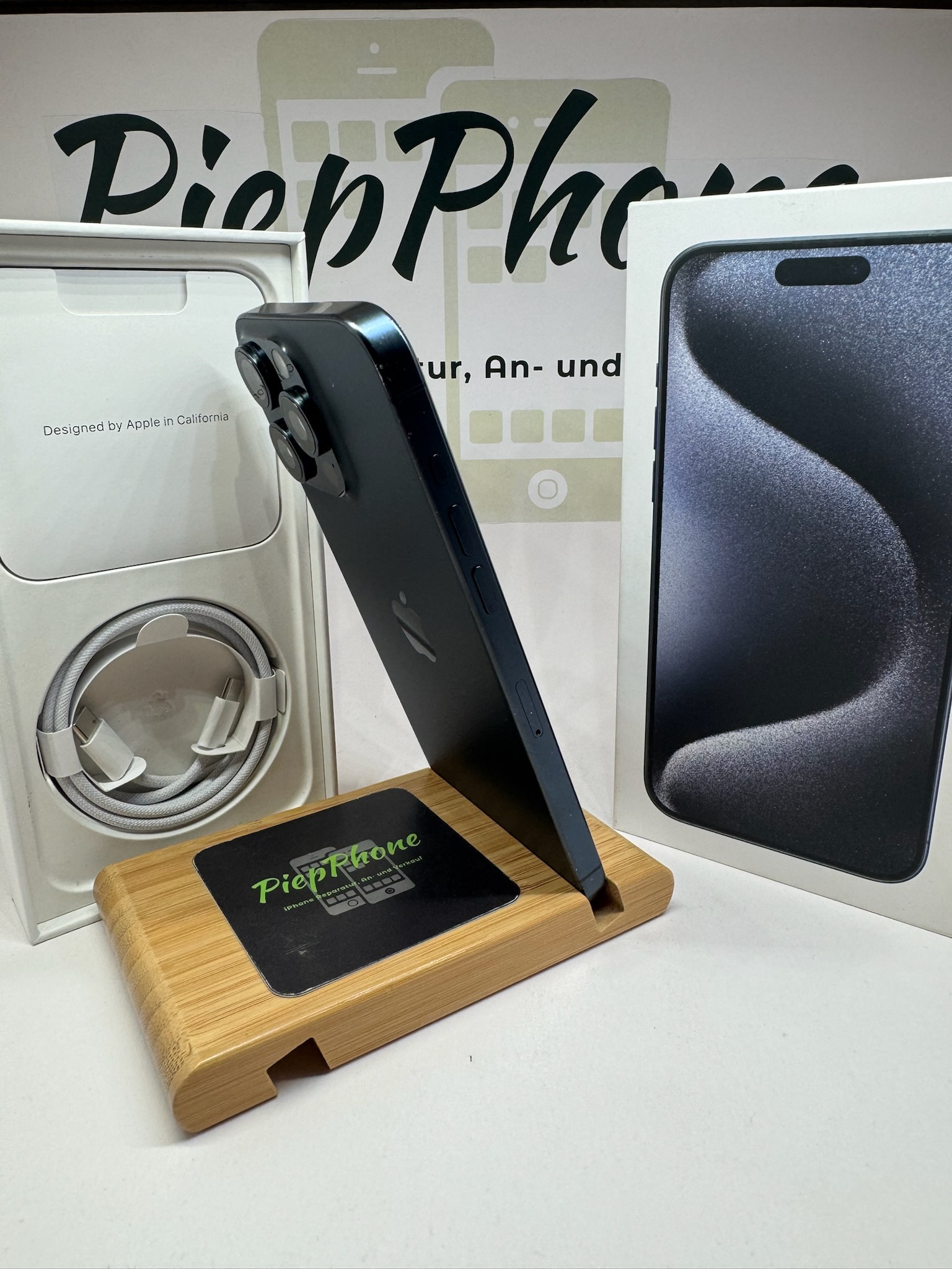 Apple IPhone 15 Pro Max mit 256 GB titan blau Akku NEU 100% – Bild 7