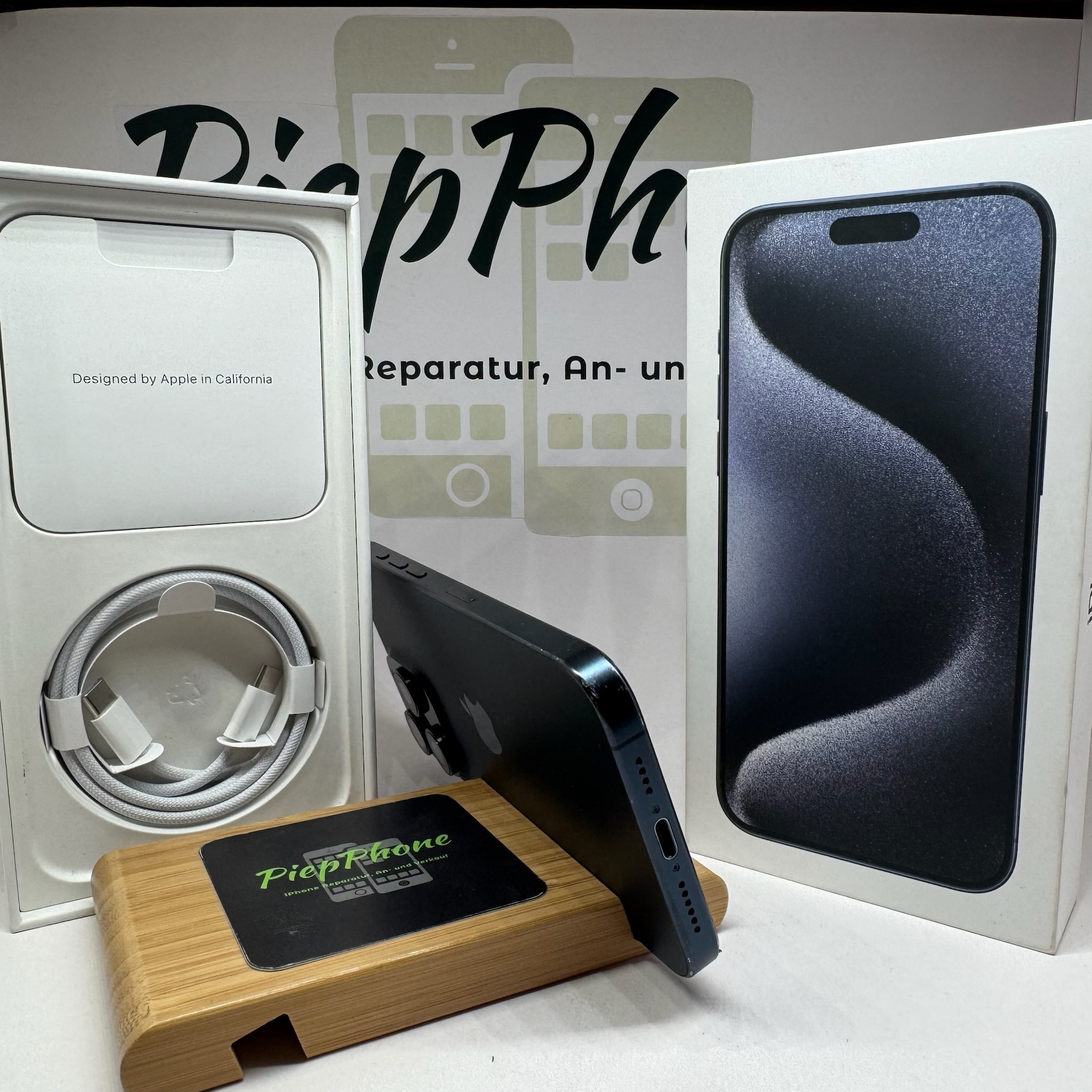 Apple IPhone 15 Pro Max mit 256 GB titan blau Akku NEU 100% – Bild 6