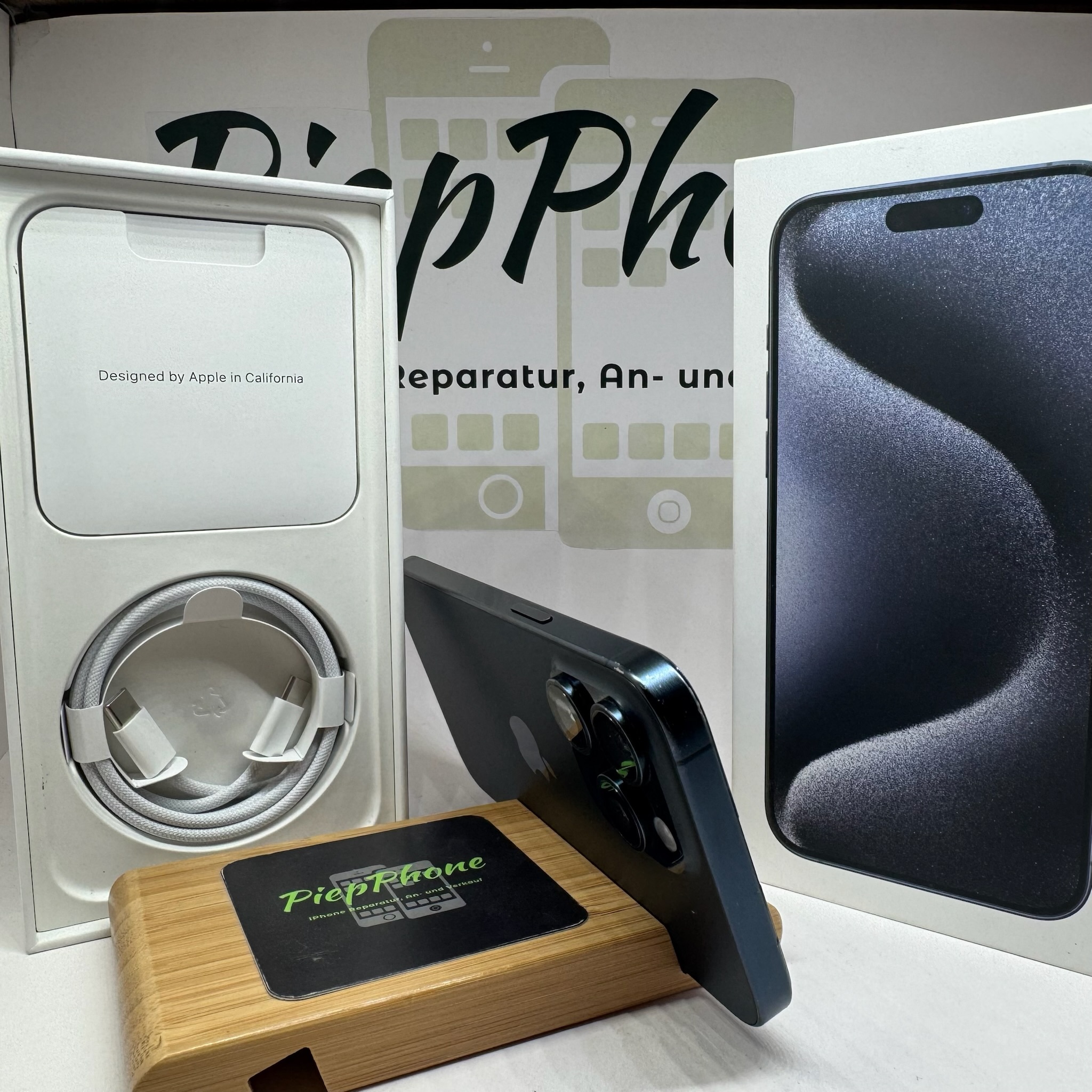 Apple IPhone 15 Pro Max mit 256 GB titan blau Akku NEU 100% – Bild 5