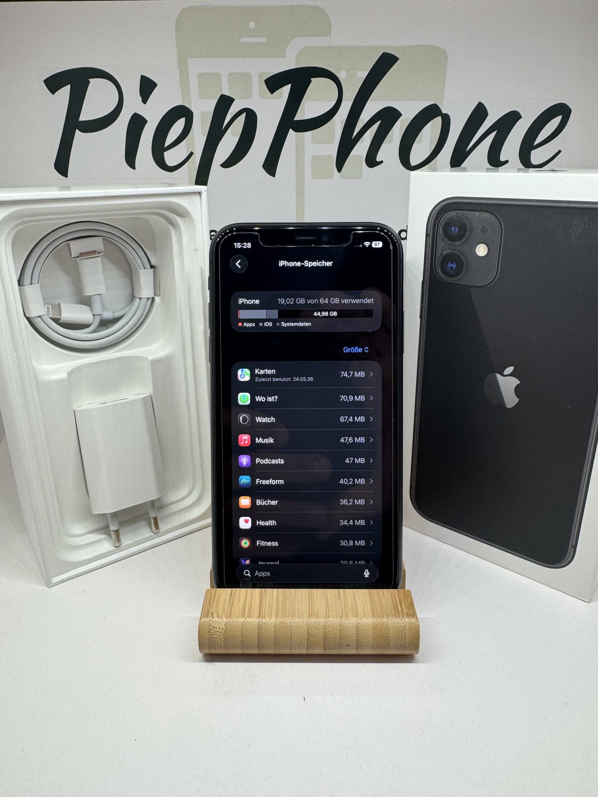 Apple iPhone 11 mit 64 GB in schwarz AKKU NEU – Bild 2