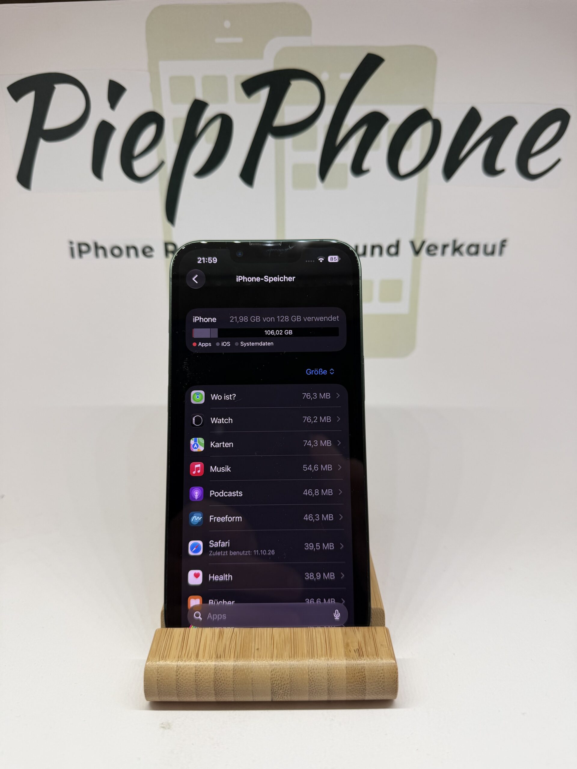 Apple iPhone 13 mit 128GB in green Akku NEU Guter Zustand – Bild 2