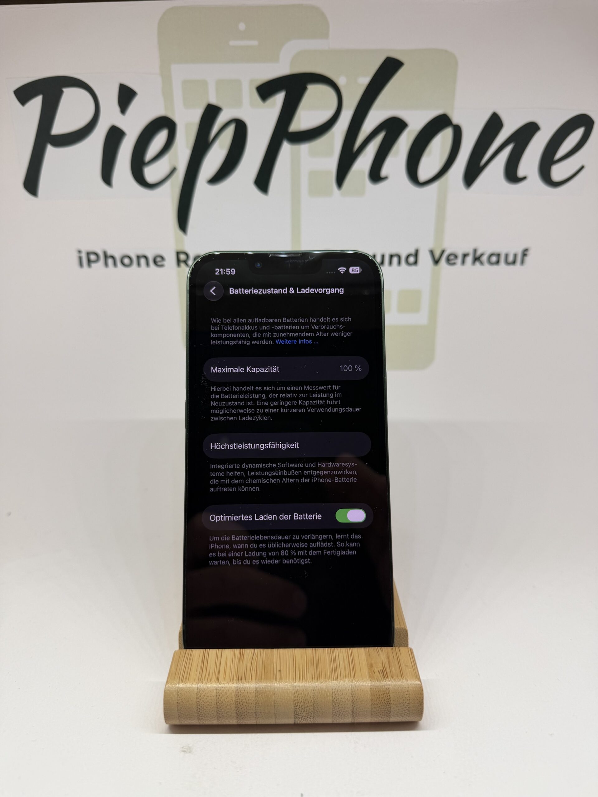 Apple iPhone 13 mit 128GB in green Akku NEU Guter Zustand – Bild 3